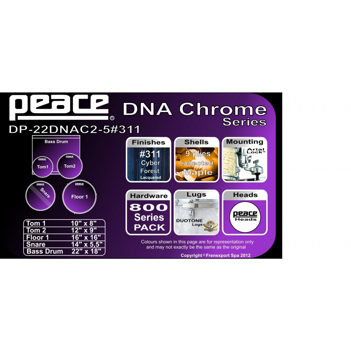 BATTERIA PEACE DNA DP-22DNAC2 #311 CYBER FOREST_3
