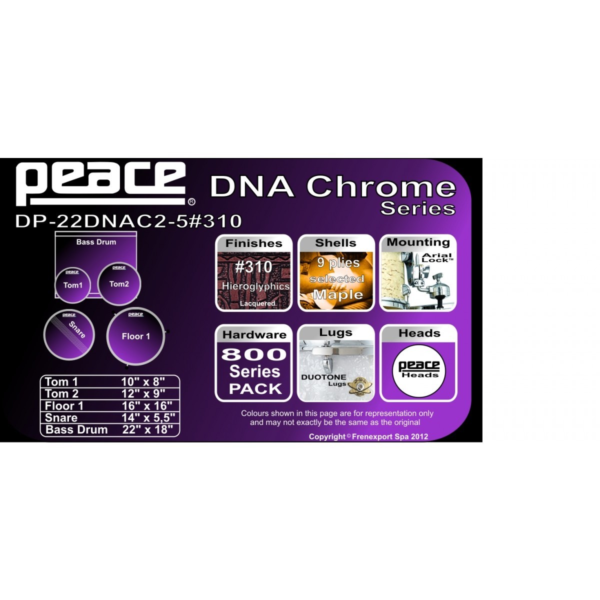 BATTERIA PEACE DNA DP-22DNAC2 OLD COPPER HW #310 HIEROGLYPHICS_3