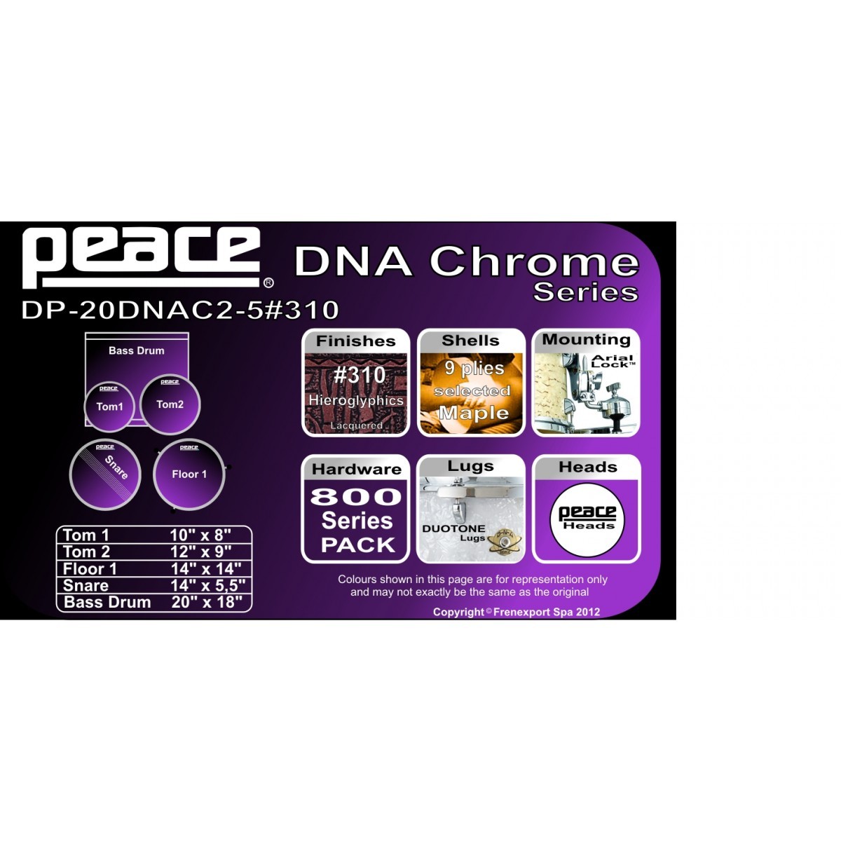 BATTERIA PEACE DNA DP-20DNAC2 OLD COPPER HW #310 HIEROGLYPHICS_3