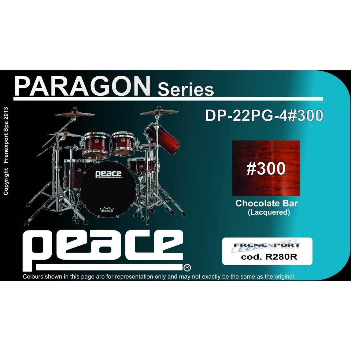BATTERIA PEACE PARAGON DP-22PG-4-C1 #300 CHOCOLATE BAR_2