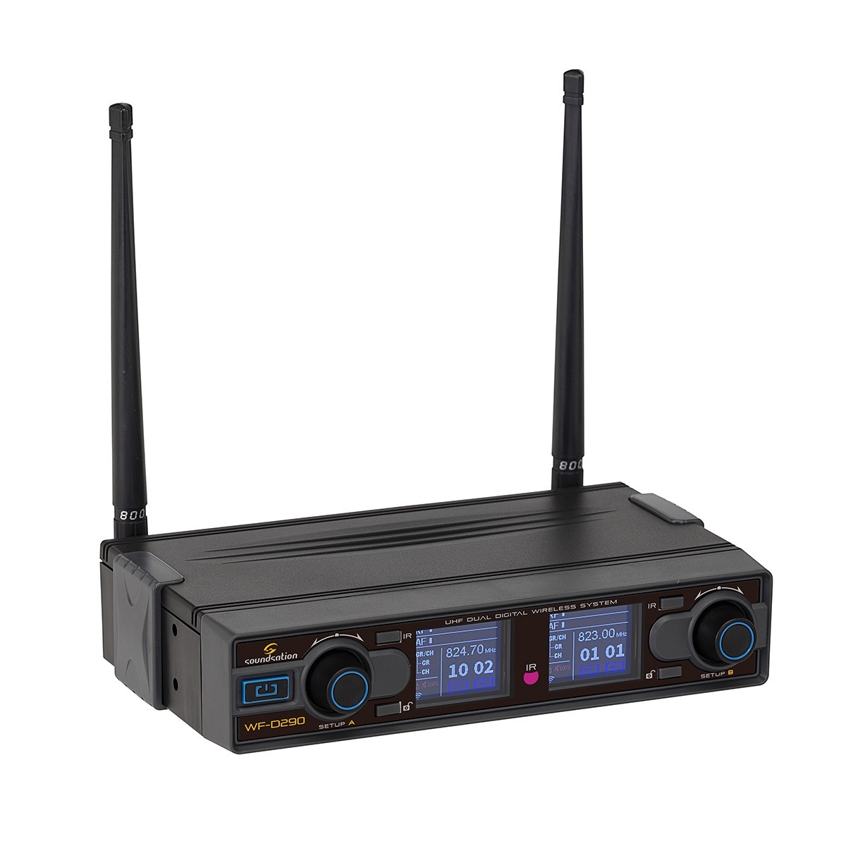 RADIOMIC. DIG DOPPIO UHF SOUNDSATION WF-D290HP MKII-A2 1TX MANO + TASC.&HEADSET UK 606-613.5MHz_2