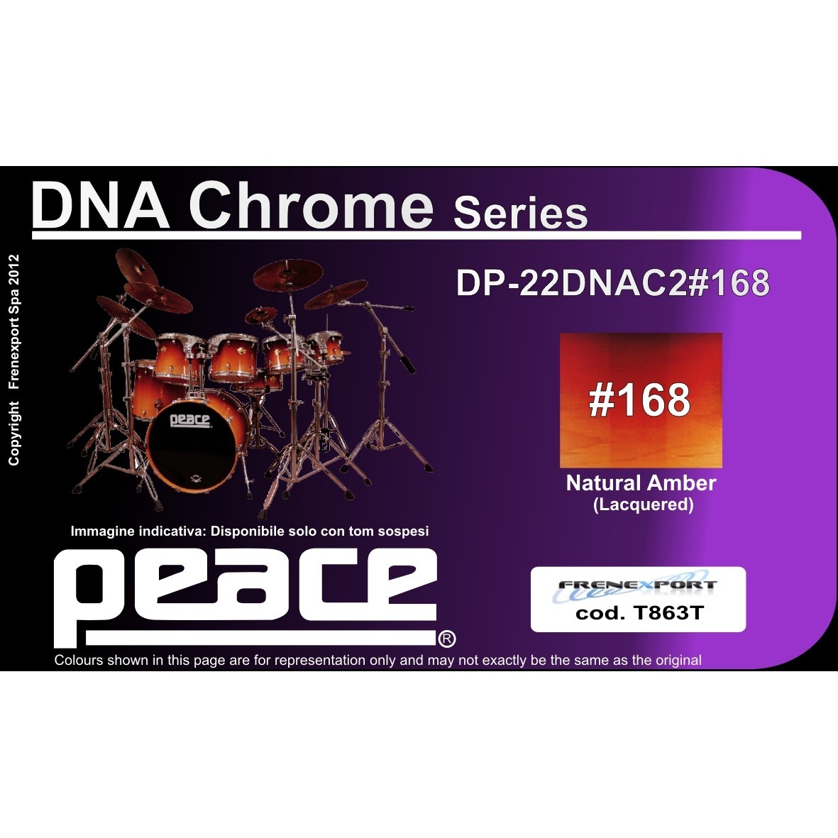 BATTERIA PEACE DP-22DNAC2-5 #168 NATURAL AMBER_2