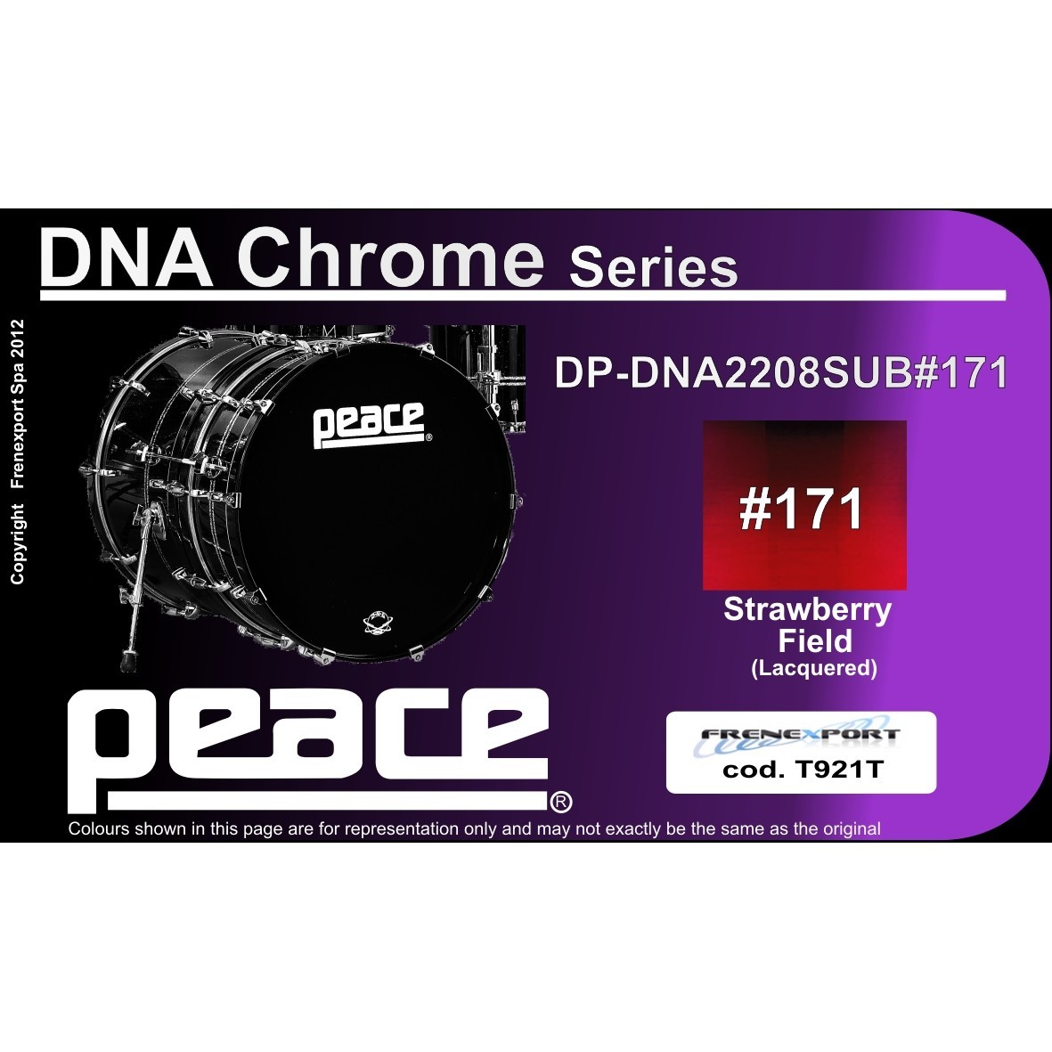SUBWOOFER PEACE SERIE DNA DP-DNA2208SUB #171 Strawberry Field_2