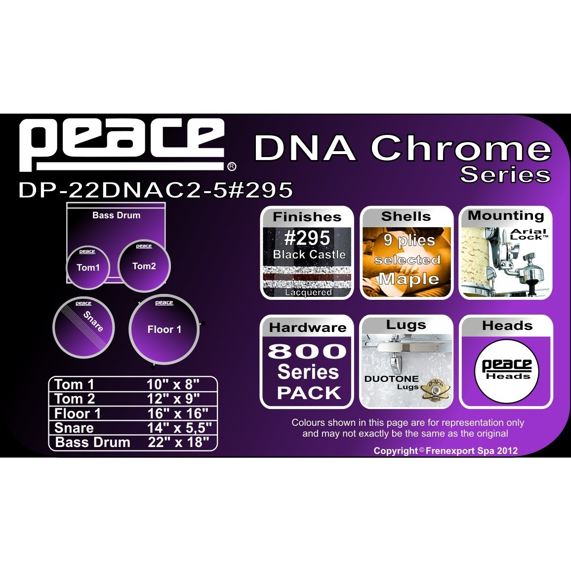 BATTERIA PEACE DNA DP-22DNAC2-5 #295 BLACK CASTLE HW CROMATO_3